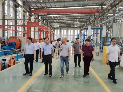 熱烈歡迎市領(lǐng)導一行蒞臨河南太平洋線纜調(diào)研督查